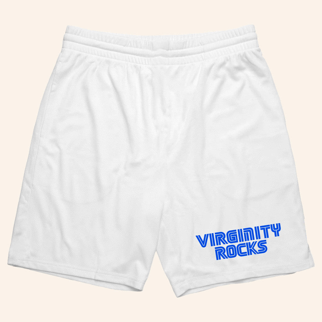 Danny Duncan Merch Virginity Rocks Game White Mesh Shorts Gifts For Dudes
