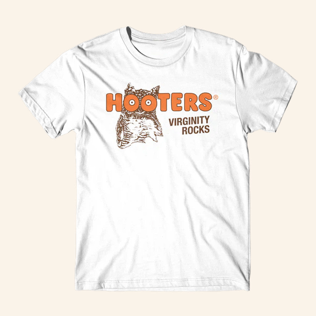 Danny Duncan Merch Virginity Rocks x Hooters White T-Shirt Christmas Gifts For Friends