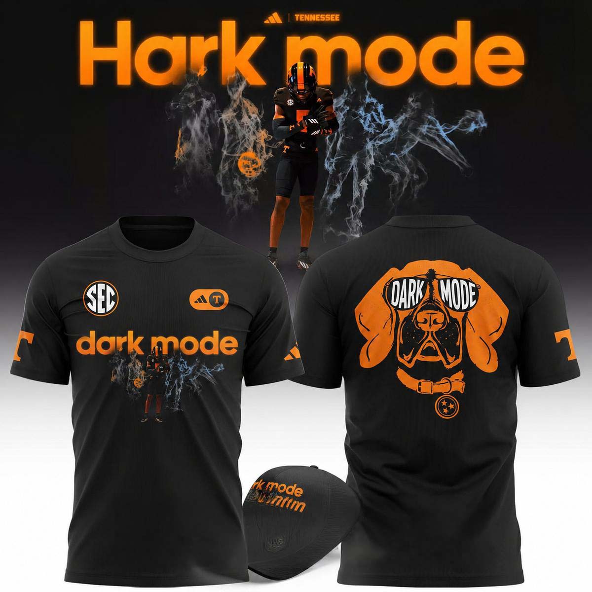 Tennessee Volunteers Dark Mode Football Shirt Best Gift for Fans