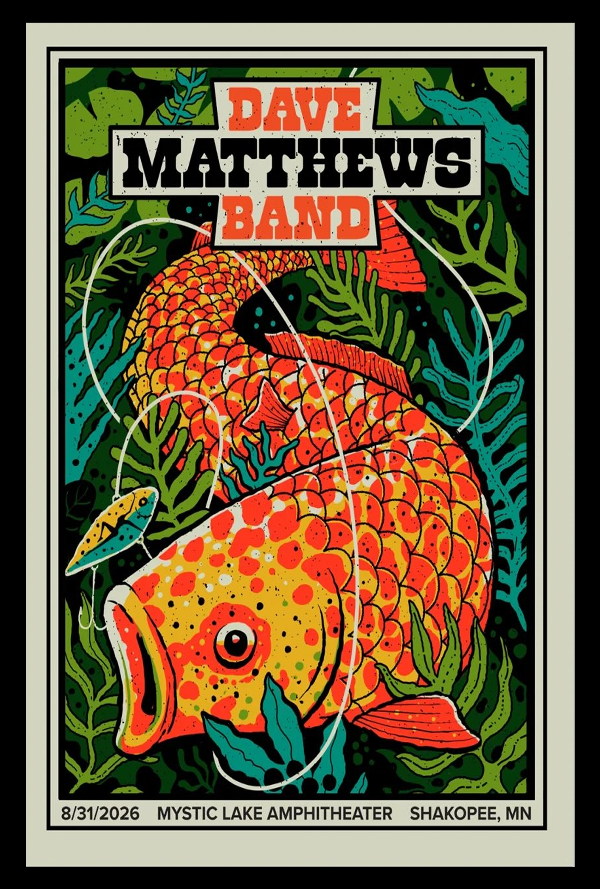 Dave Matthews Band Shakopee MN ugust 31 2026 Poster Merch