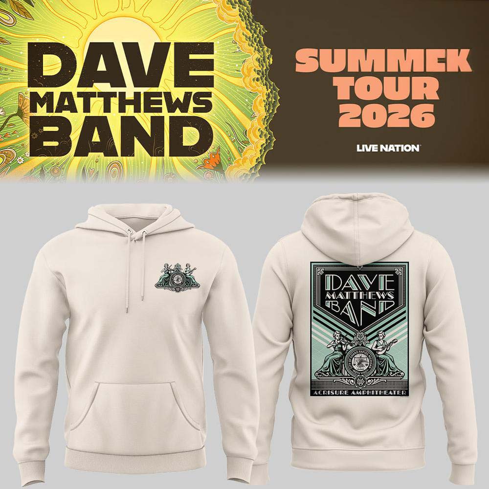 Dave Matthews Band 2026 Summer Tour Gilford Beige Hoodie - Gift Idea for Fans