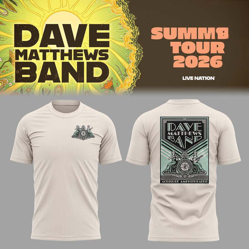 Dave Matthews Band Summer Tour 2026 at Gilford Beige T Shirt - Best Gift for Fans