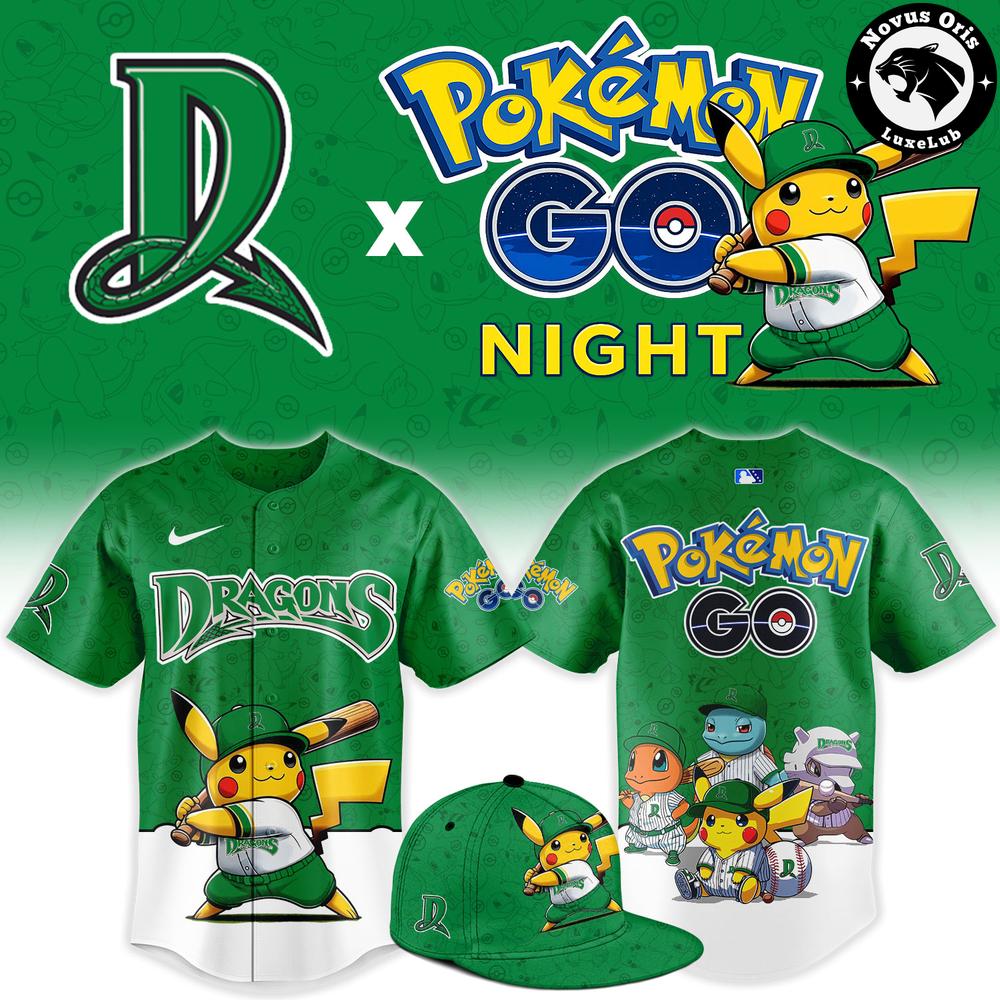 Dayton Dragons x Pokemon GO Night 2026 Limited Edition Baseball Jersey 1 - Unicasport Dayton Dragons x Pokemon GO Night 2026 Limited Edition Baseball Jersey