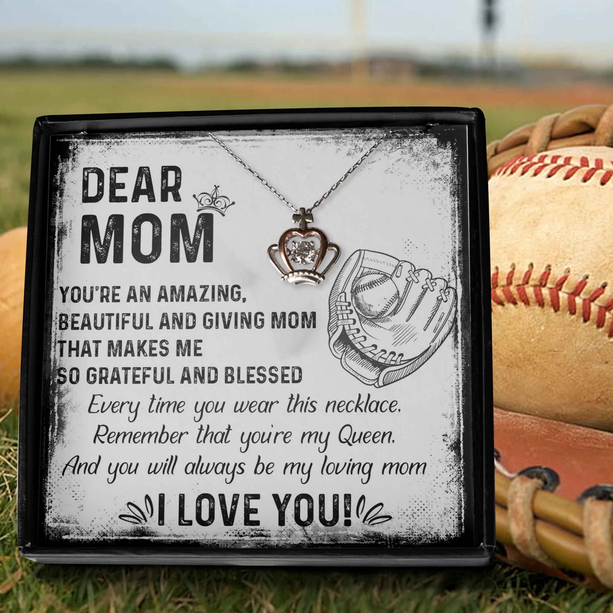 Dear Baseball Mom Crown Necklace Silver Queen Crown Pendant Necklace Mothers Day Gifts For Baseball Moms 1 Dear Baseball Mom Crown Necklace Silver Queen Crown Pendant Necklace Mothers Day Gifts For Baseball Moms