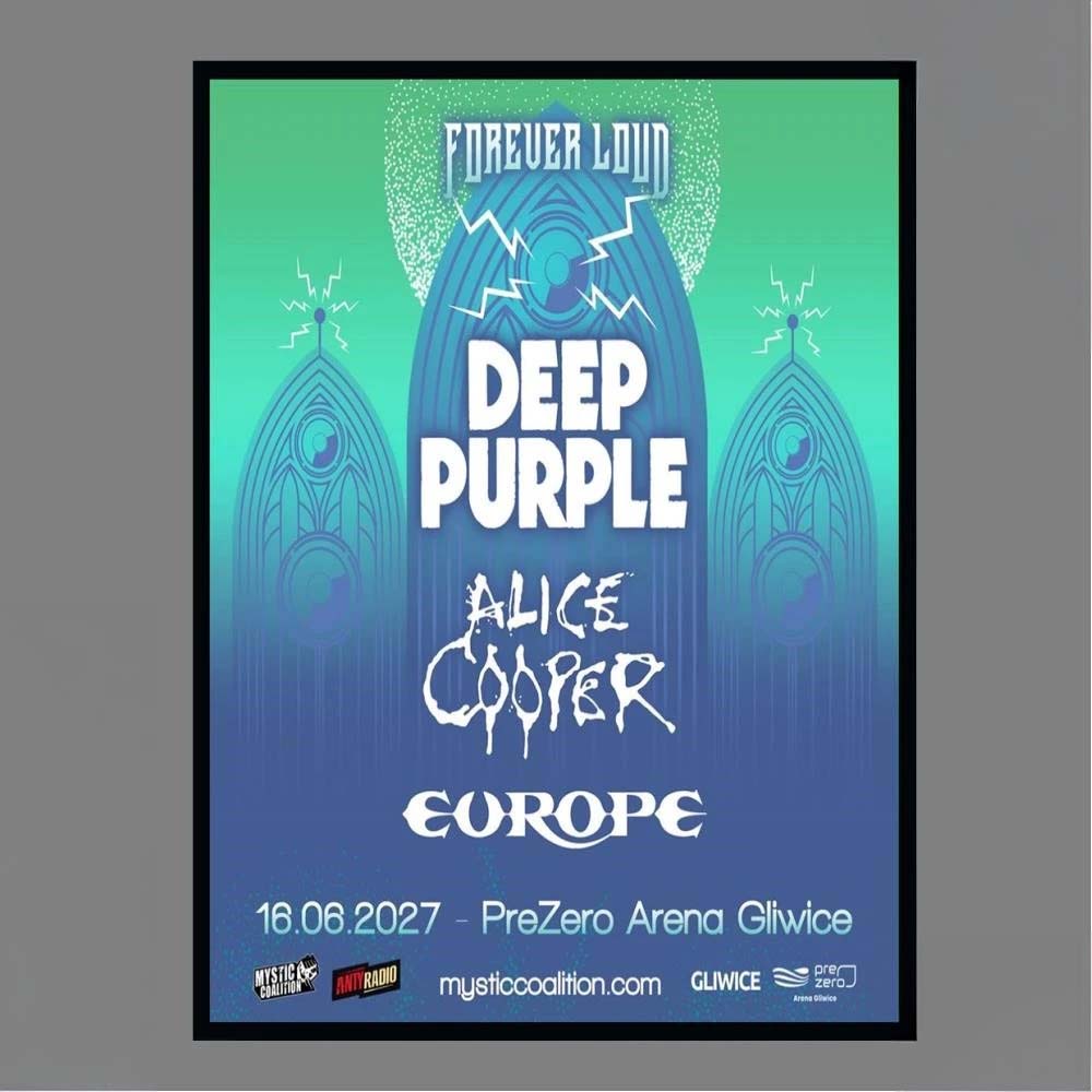 Deep Purple Alice Cooper Europe Forever Loud 16062027 PreZero Arena Gliwice Poster