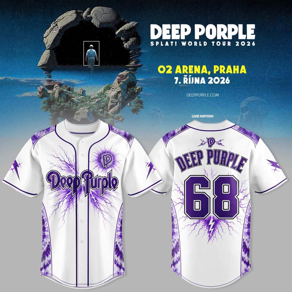 Deep Purple SPLAT World Tour 2026 Limited Edition Baseball Jersey 1 - Unicasport Deep Purple SPLAT World Tour 2026 Limited Edition Baseball Jersey