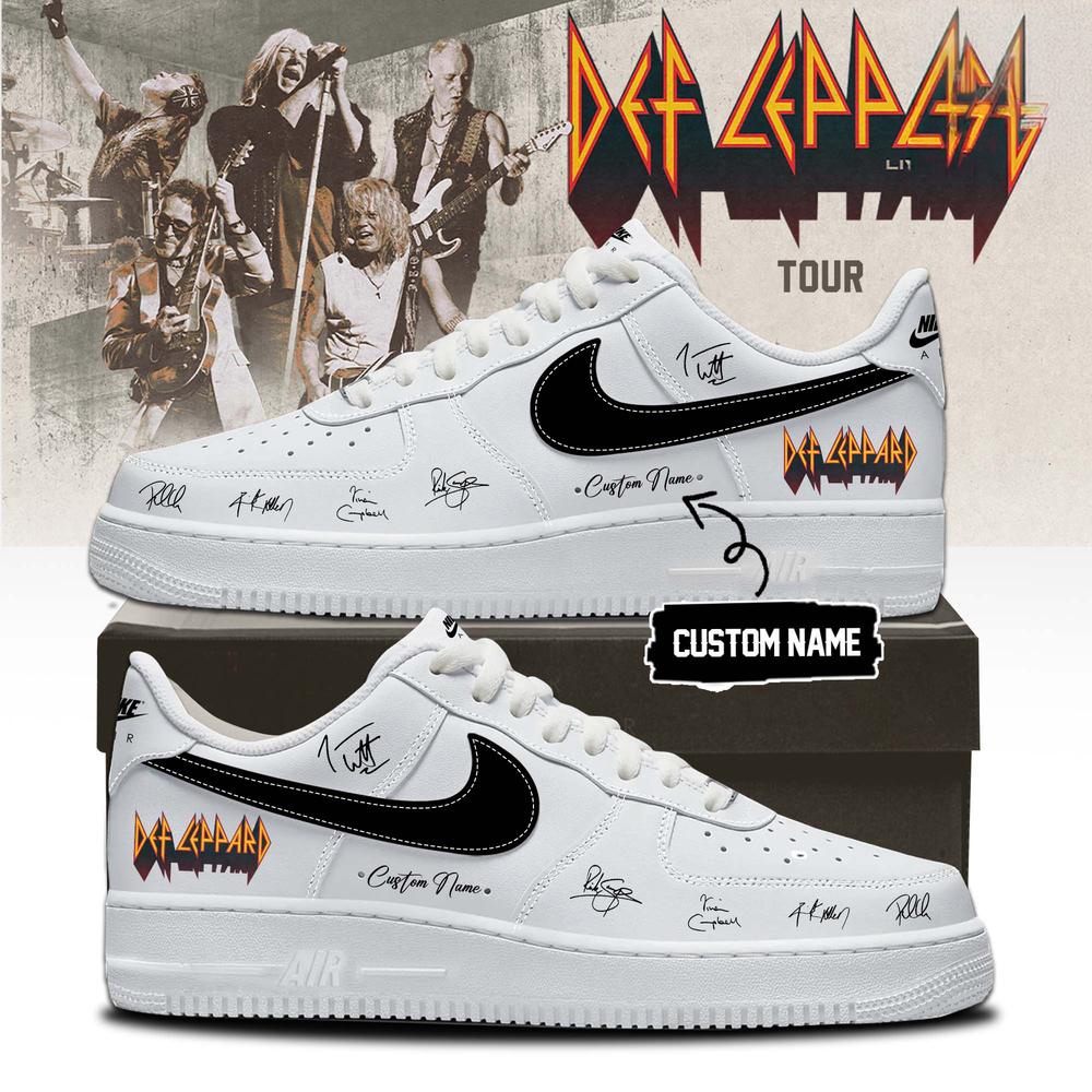 Def Leppard Black Limited Edition Rock Sneakers