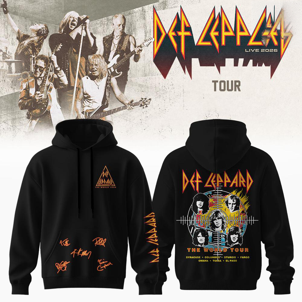 Def Leppard Black Rock Music Hoodie 2026 Concert Edition