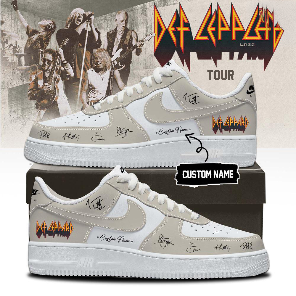 Def Leppard Live 2026 White Limited Edition Sneakers