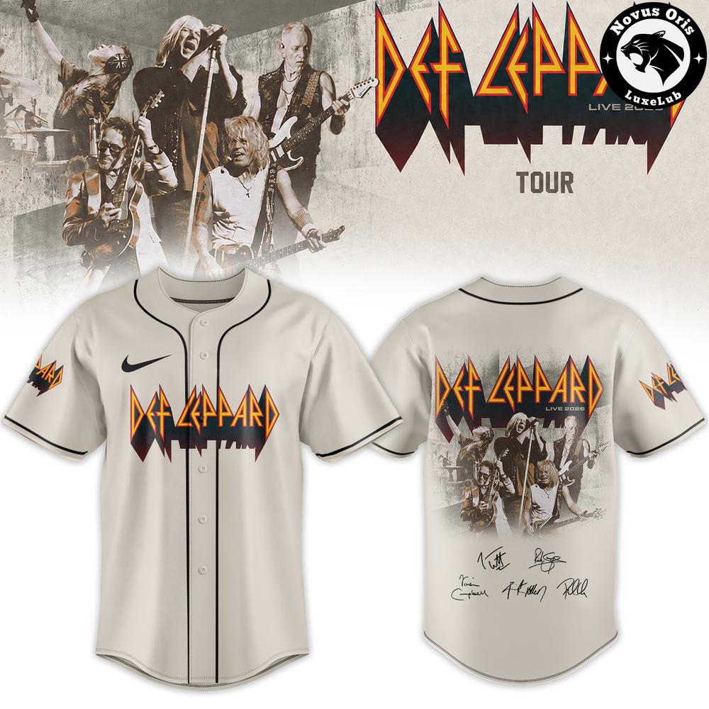 Def Leppard Live 2026 Tour Limited Edition Baseball Jersey 1 - Unicasport Def Leppard Live 2026 Tour Limited Edition Baseball Jersey