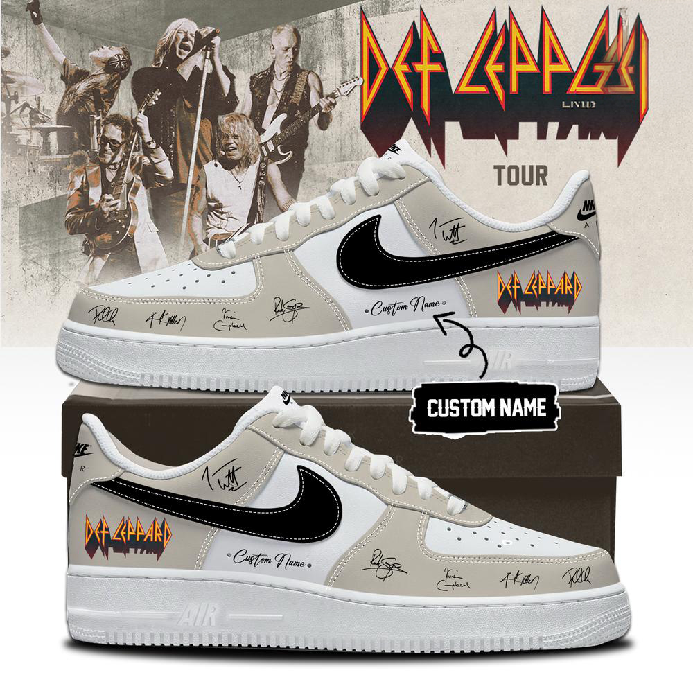 Def Leppard White Live 2026 Tour Sneakers