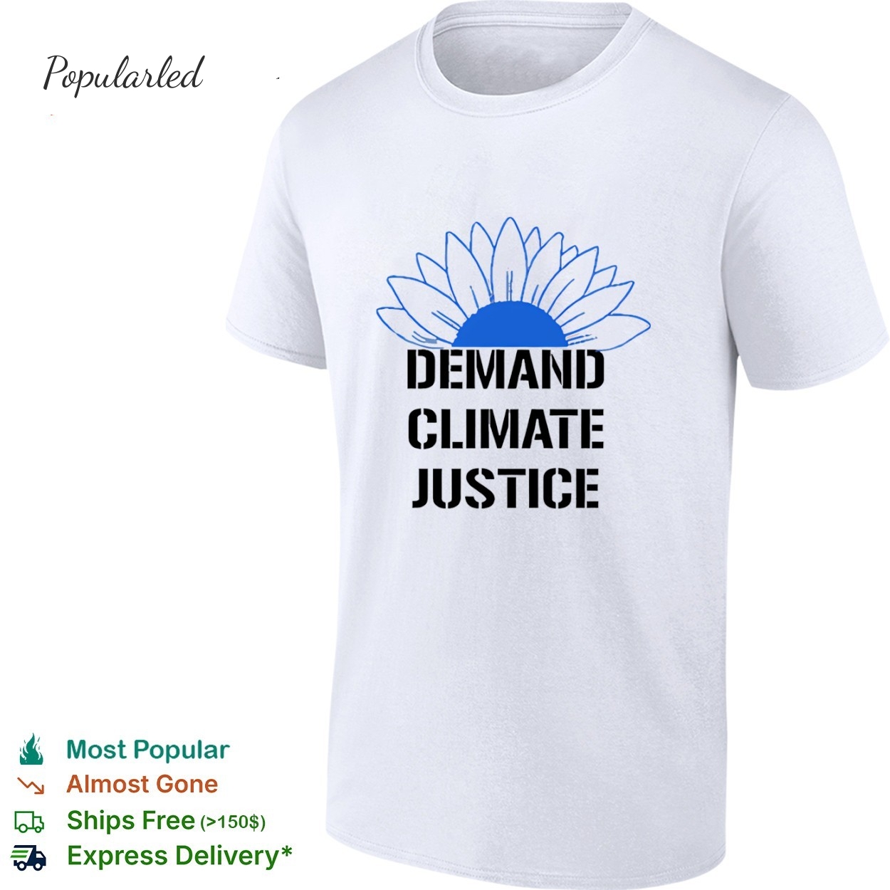 Demand Climate Justice logo shirt