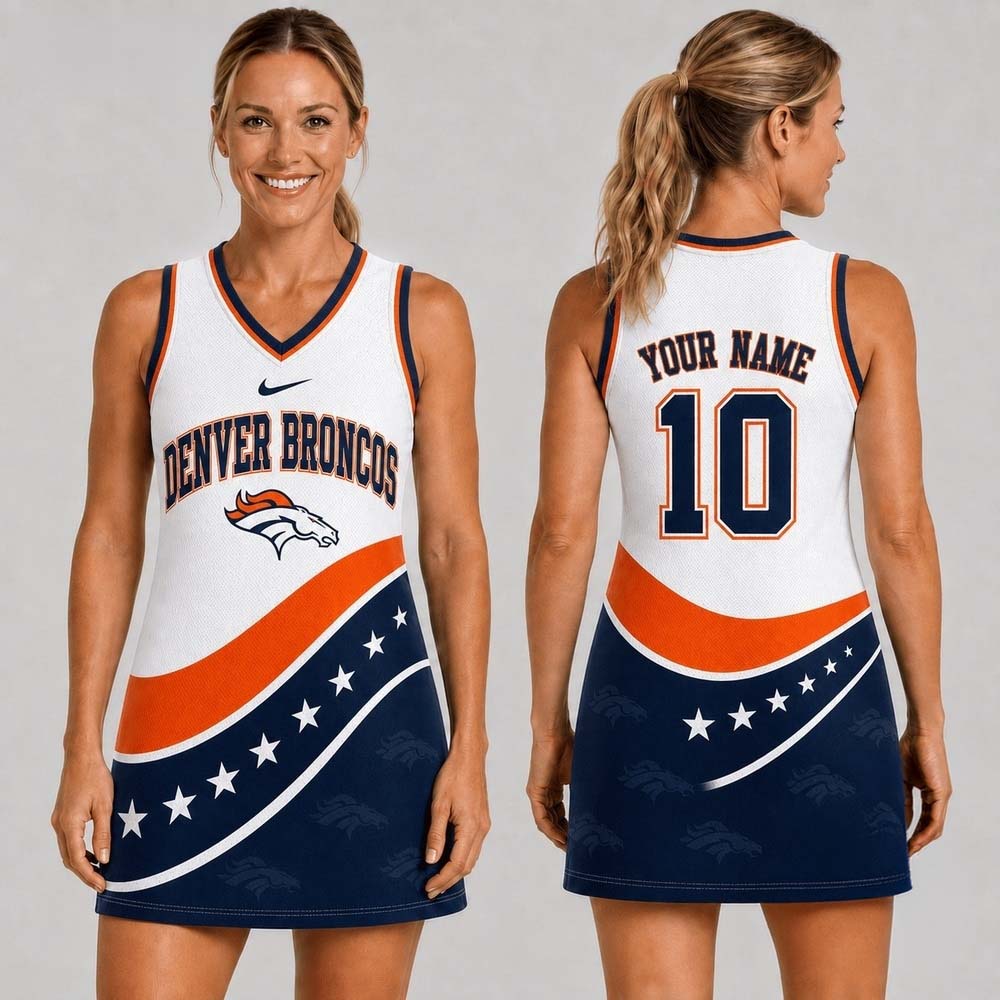 Denver Broncos Bold Team Pride Women's Jersey Dress Game Day Collection 1 - Unicasport Denver Broncos Bold Team Pride Women's Jersey Dress Game Day Collection