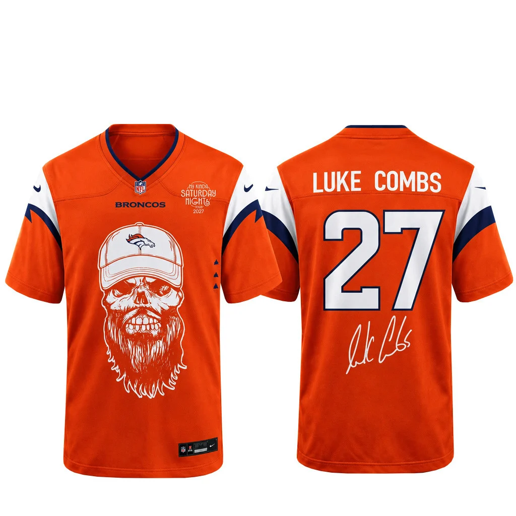 Denver Broncos Luke Combs 2027 Saturday Night Football Jersey Country Fan Collection 1 - Unicasport Denver Broncos Luke Combs 2027 Saturday Night Football Jersey Country Fan Collection