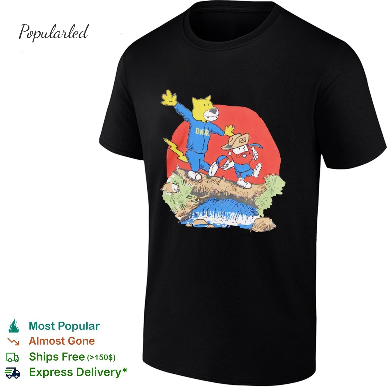 Denver Nuggets Rocky Cartoon Mascot Balance Adventure Walk 2026 NBA Playoffs shirt