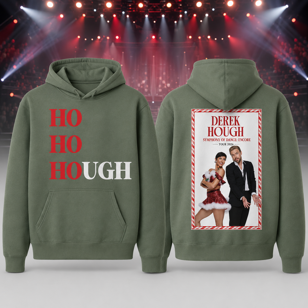 Derek Hough Tour 2026 Ho Ho Hough Hoodie