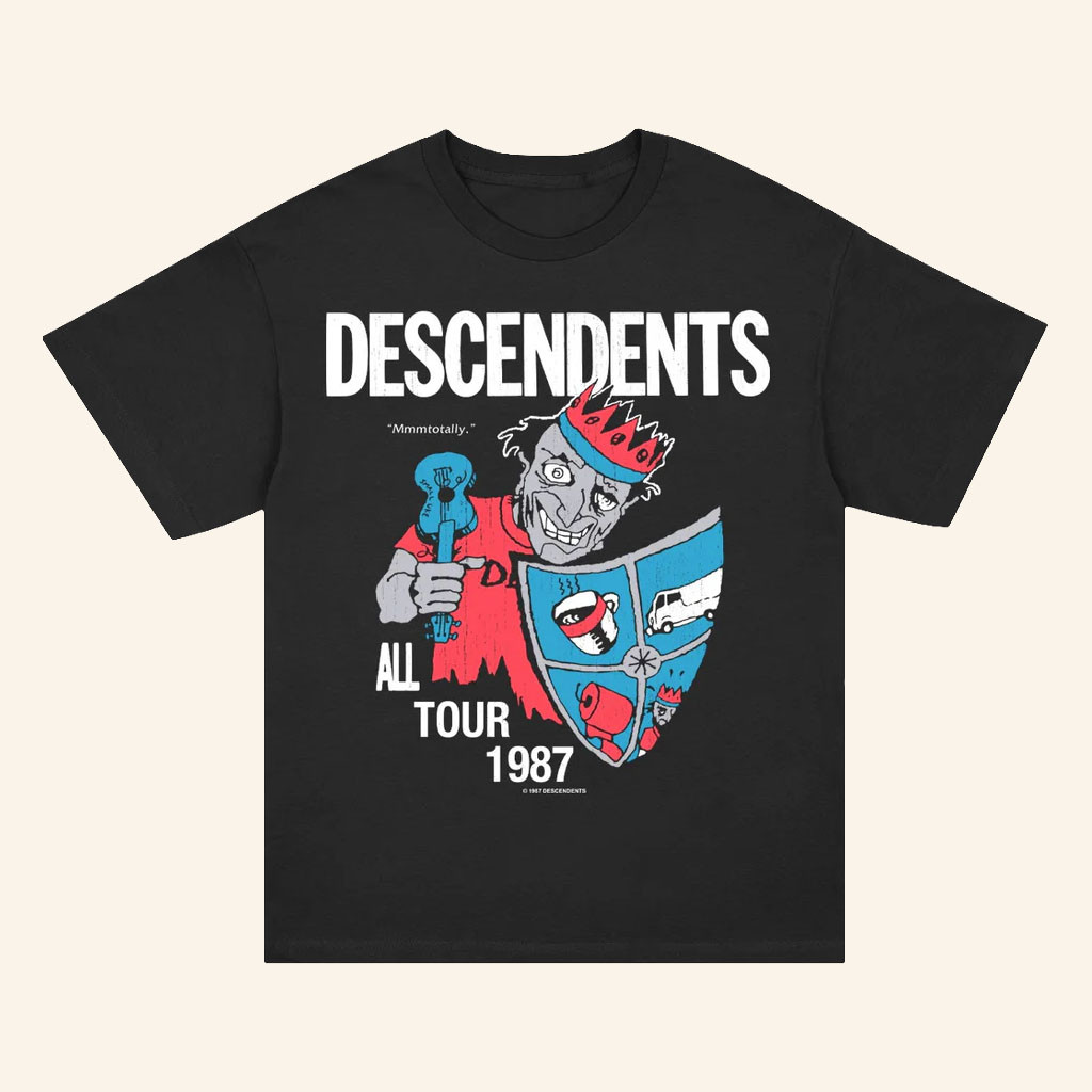 Descendents Merch All Tour 1987 JesterTShirtBlack Best Gift For Punk Rock Band Fans