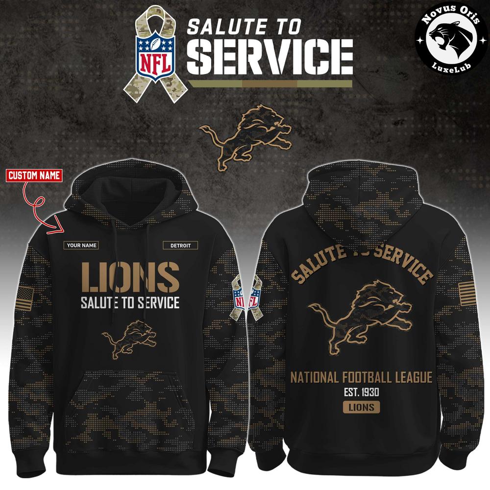 Detroit Lions NFL Salute To Service 2026 Custom Camo Hoodie 1 - Unicasport Detroit Lions NFL Salute To Service 2026 Custom Camo Hoodie