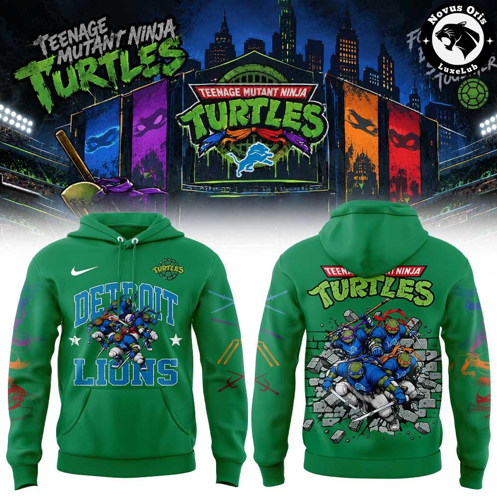 Detroit Lions Teenage Mutant Ninja Turtles 2026 Pullover Hoodie 1 - Unicasport Detroit Lions Teenage Mutant Ninja Turtles 2026 Pullover Hoodie