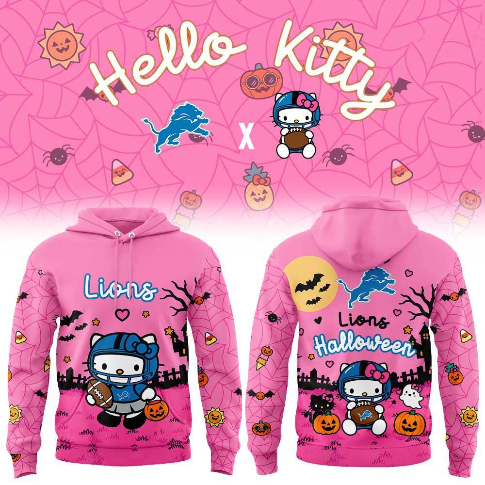 Detroit Lions x Hello Kitty Halloween Pullover Hoodie
