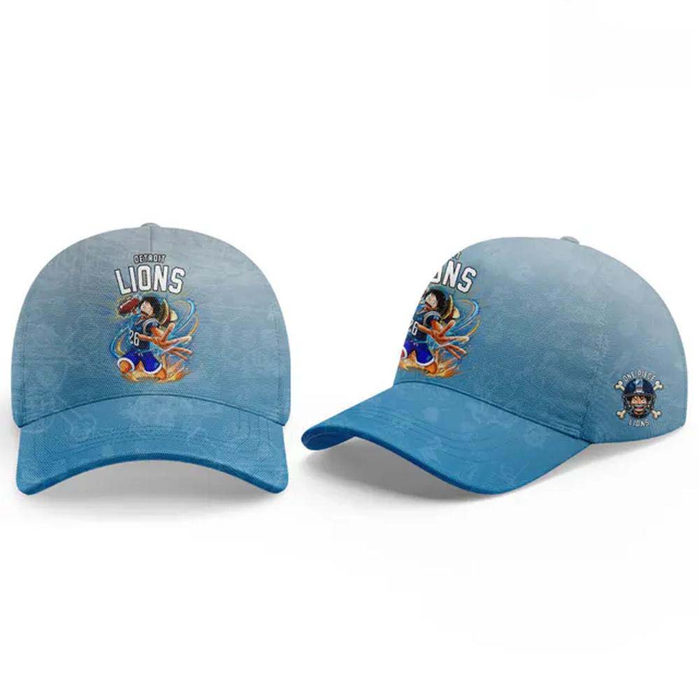 Detroit Lions x One Piece Monkey D Luffy 2026 Pullover Hoodie - Image 3