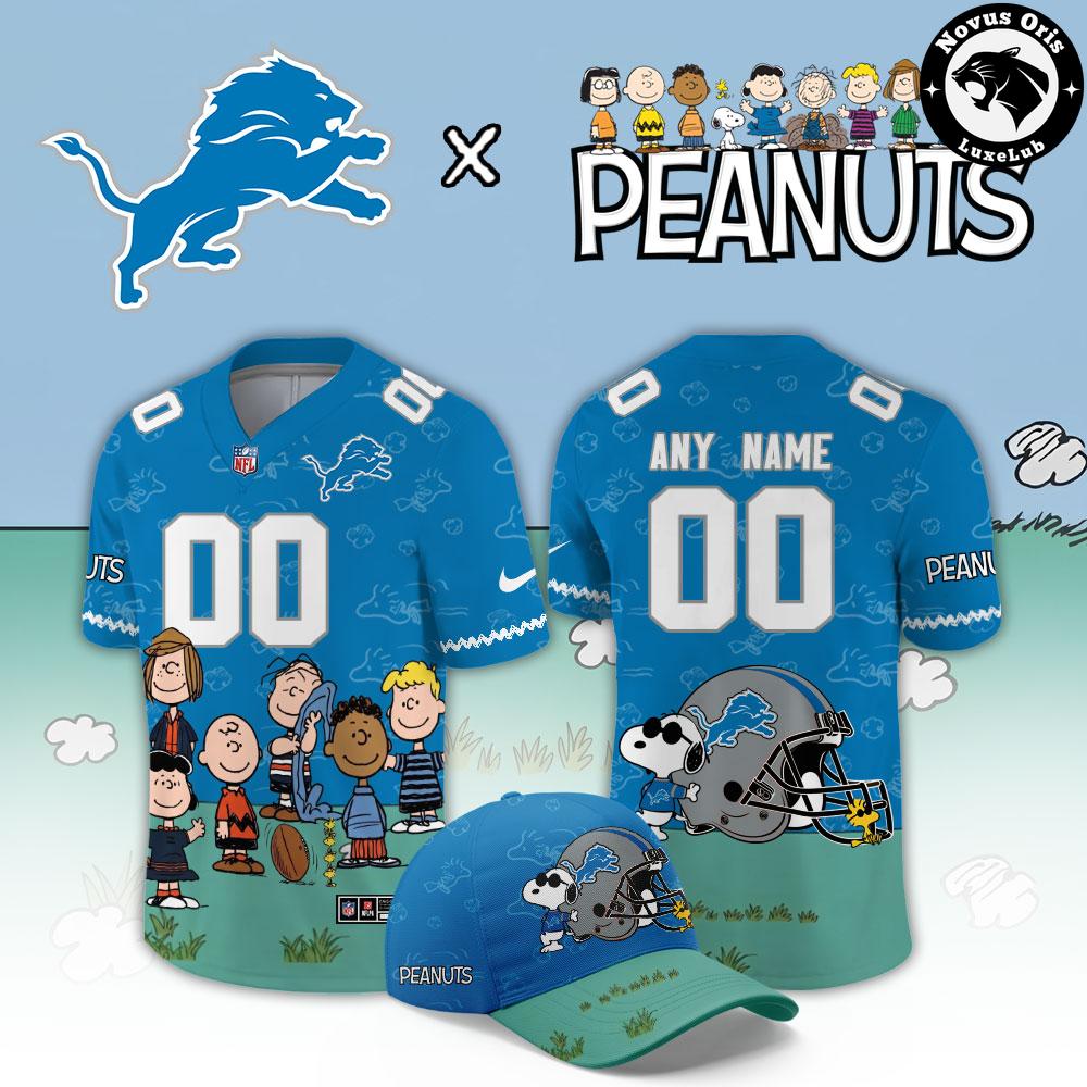 Detroit Lions x Peanuts Night Snoopy Custom Football Jersey 1 - Unicasport Detroit Lions x Peanuts Night Snoopy Custom Football Jersey