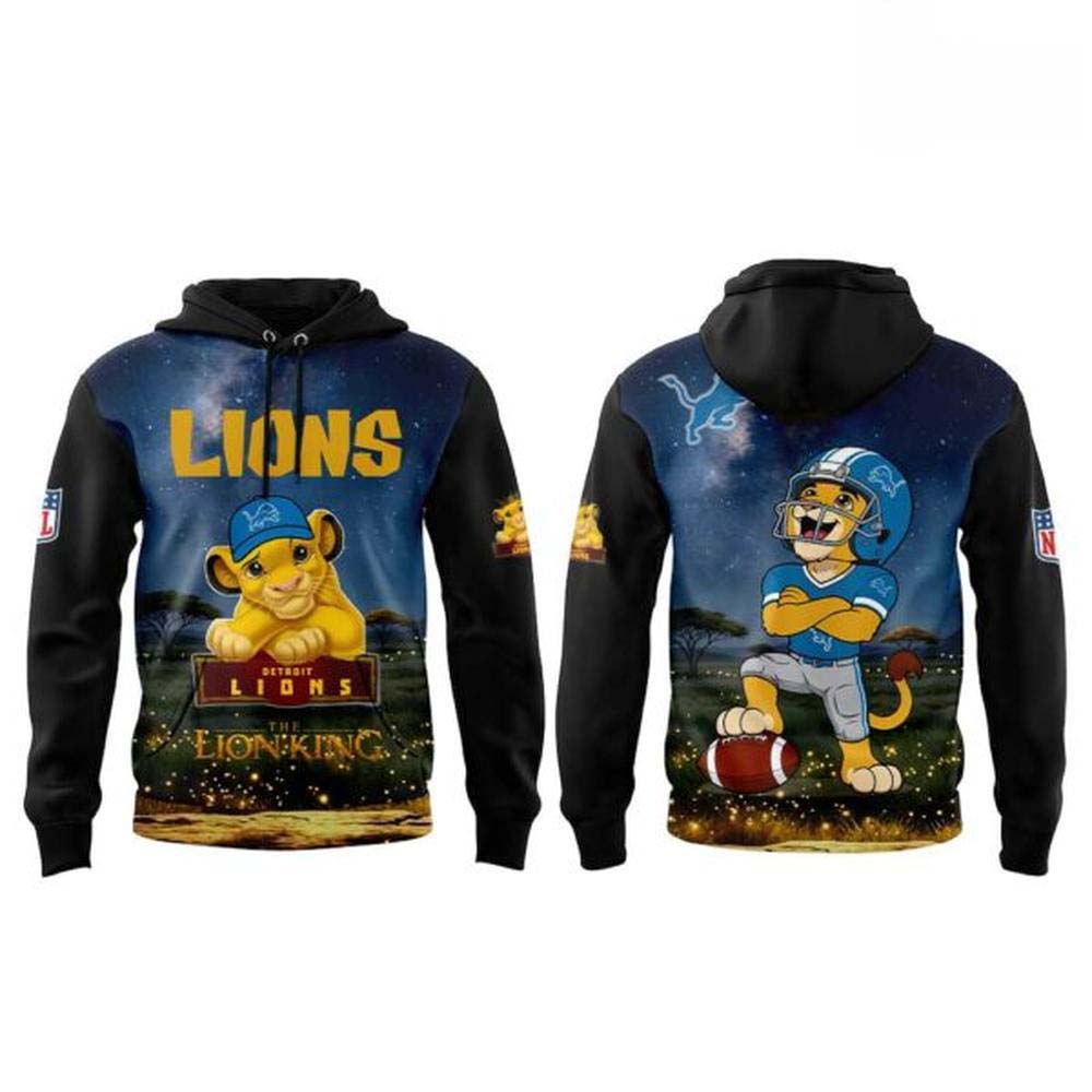 Detroit Lions x The Lion King hoodie graphic detail