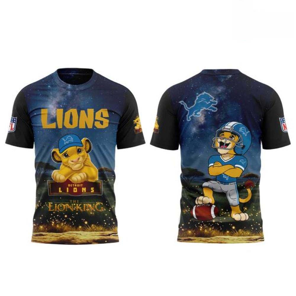 Detroit Lions x The Lion King Short Sleeve TShirt - Image 2