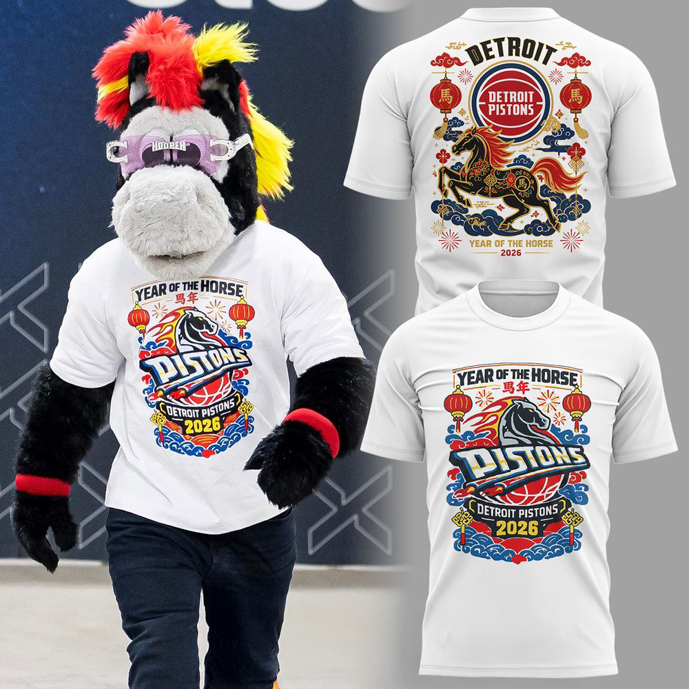 Detroit Pistons Year of the Horse 2026 Limited Edition Shirt