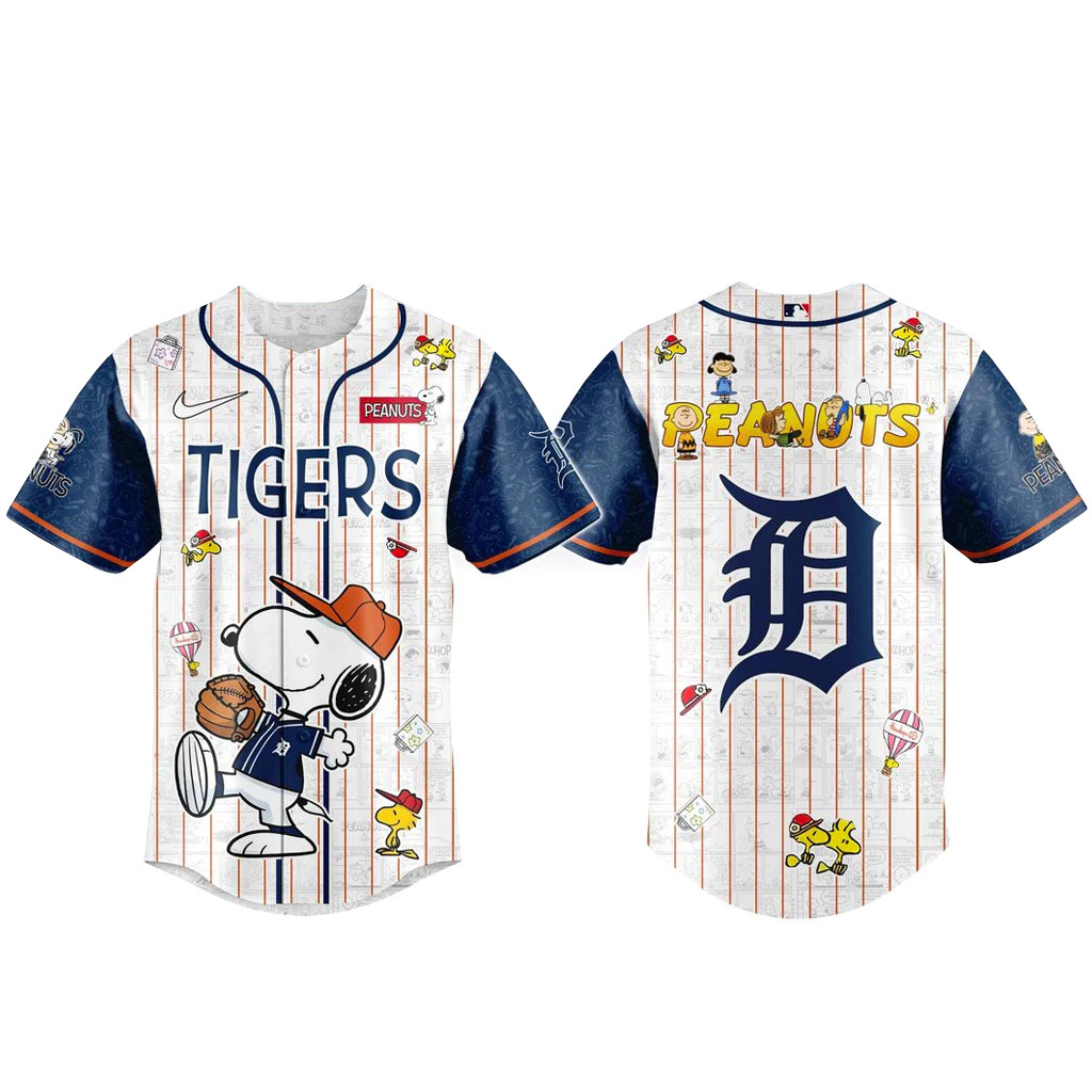 Detroit Tigers Peanuts Night 2026 New Jersey Baseball Jersey