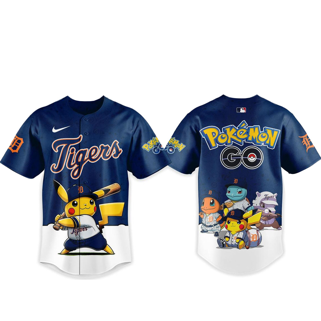 Detroit Tigers Pokemon Go Night 2026 Baseball Jersey