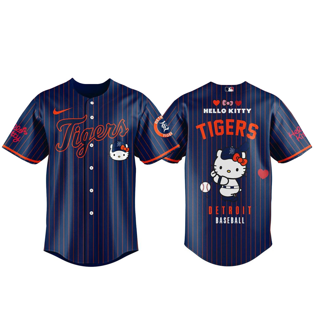 Detroit Tigers x Hello Kitty Baseball Helmet Bobbleheads 2026 Baseball Jersey