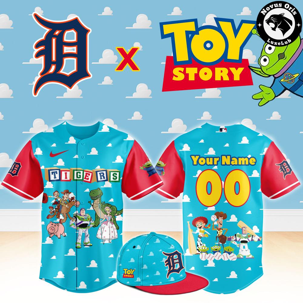 Detroit Tigers x Toy Story Night Woody Buzz Lightyear Custom Baseball Jersey 1 - Unicasport Detroit Tigers x Toy Story Night Woody Buzz Lightyear Custom Baseball Jersey