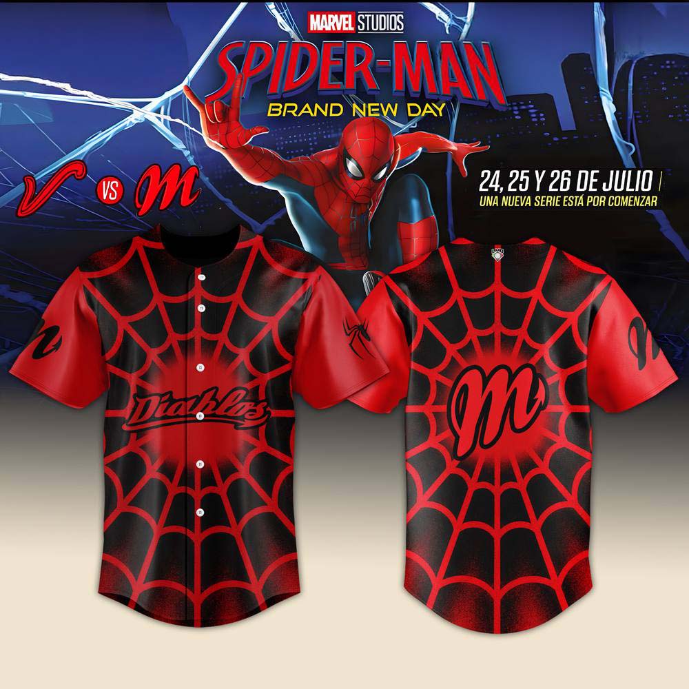 Diablos Rojos del Mexico x Spider-Man Brand New Day 2026 Red Jersey