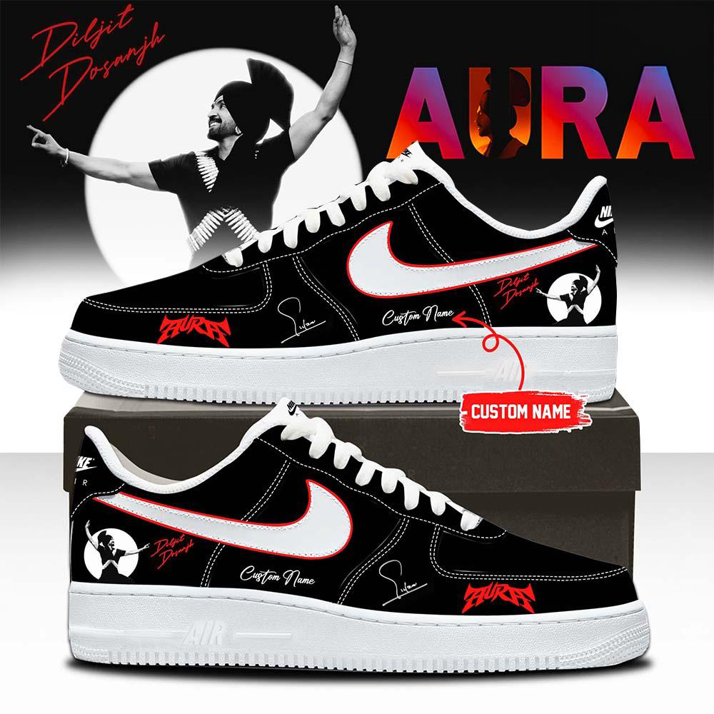 Diljit Dosanjh AURA Black and White World Tour Sneakers