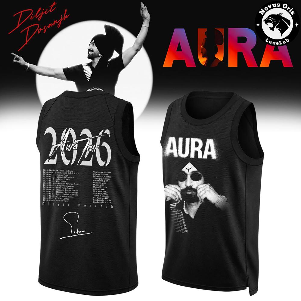 Diljit Dosanjh AURA World Tour 2026 Basketball Jersey 1 - Unicasport Diljit Dosanjh AURA World Tour 2026 Basketball Jersey