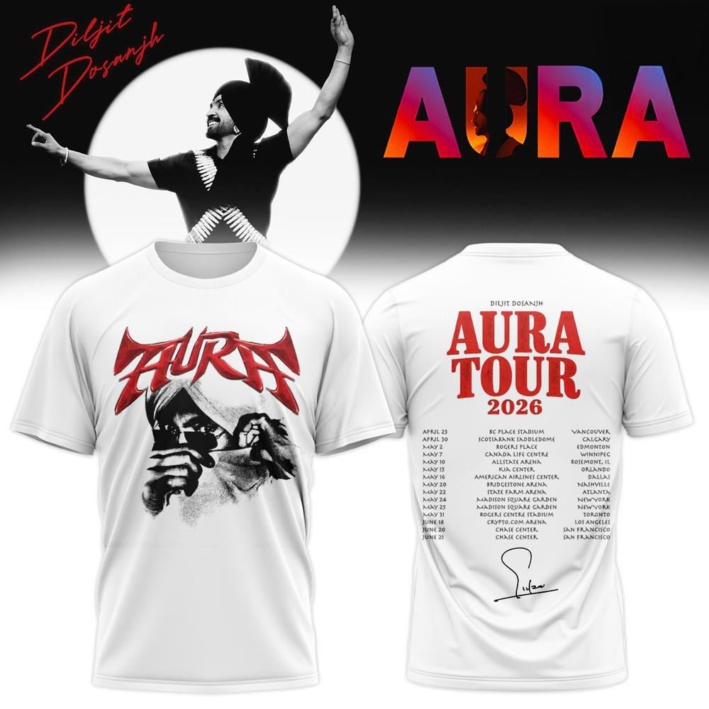 Diljit Dosanjh AURA World Tour 2026 TShirt