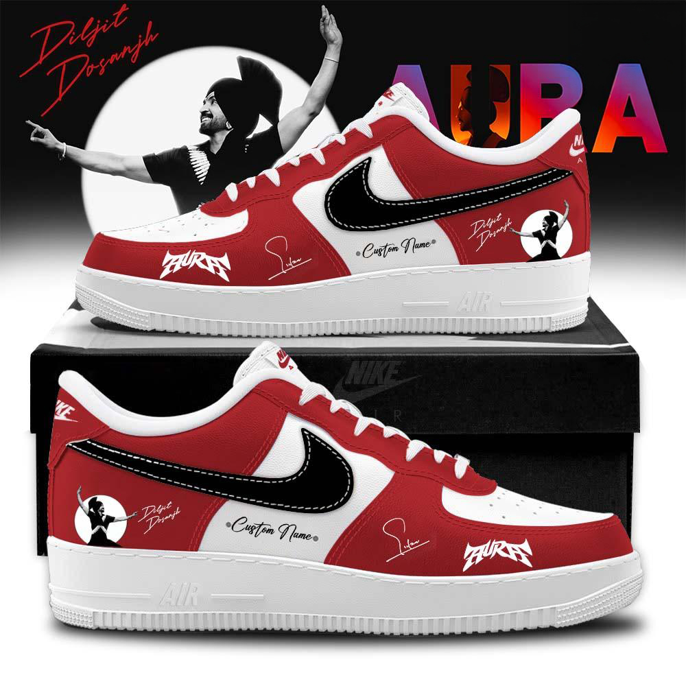 Diljit Dosanjh Red Black Limited Edition Concert Sneakers