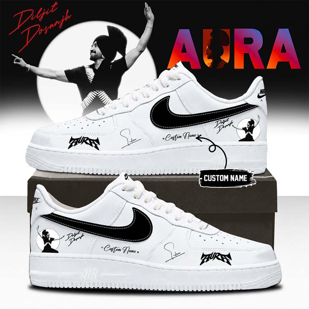 Diljit Dosanjh White and Black Concert High Top Sneakers