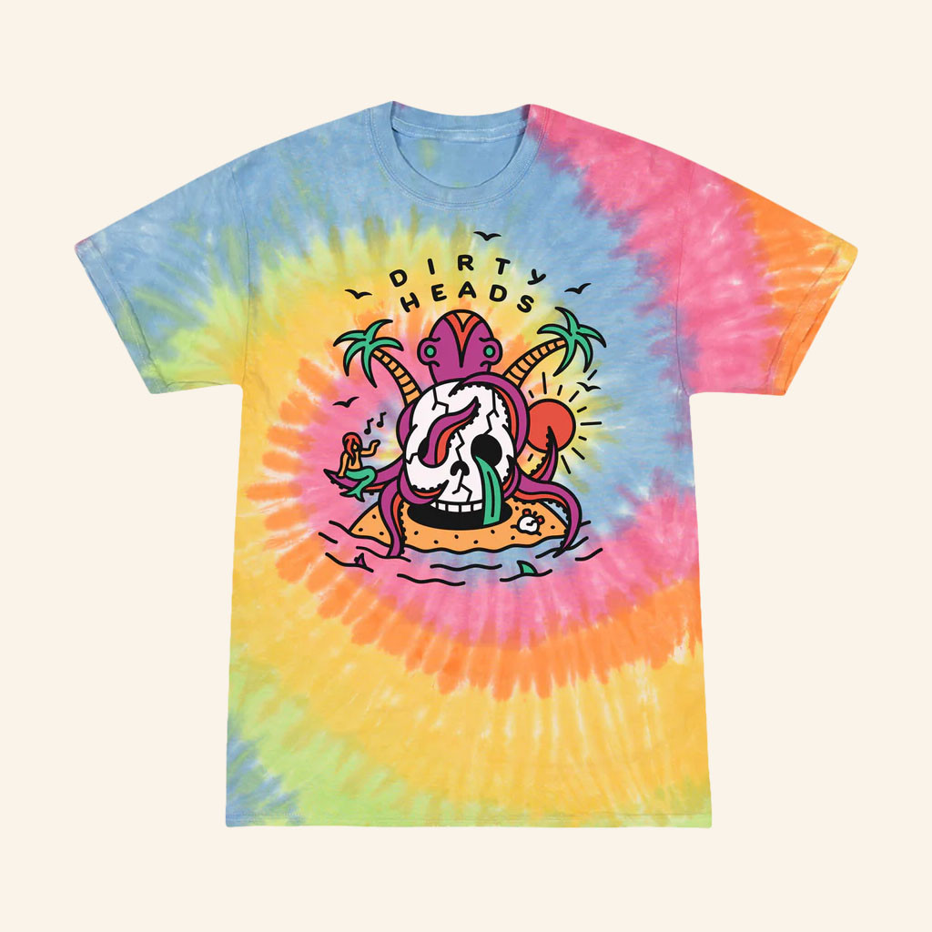 Dirty Heads Merch 2026 Make Me Skull Tie DyeTShirtGift For Rock Lover