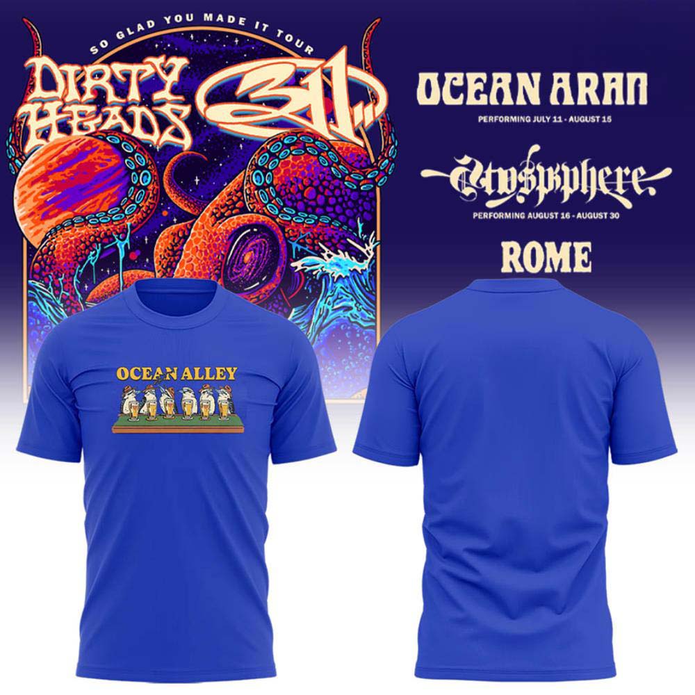 311 x Dirty Heads So Glad You Made It Tour 2026 Blue T-Shirt - Best Gift for Fans