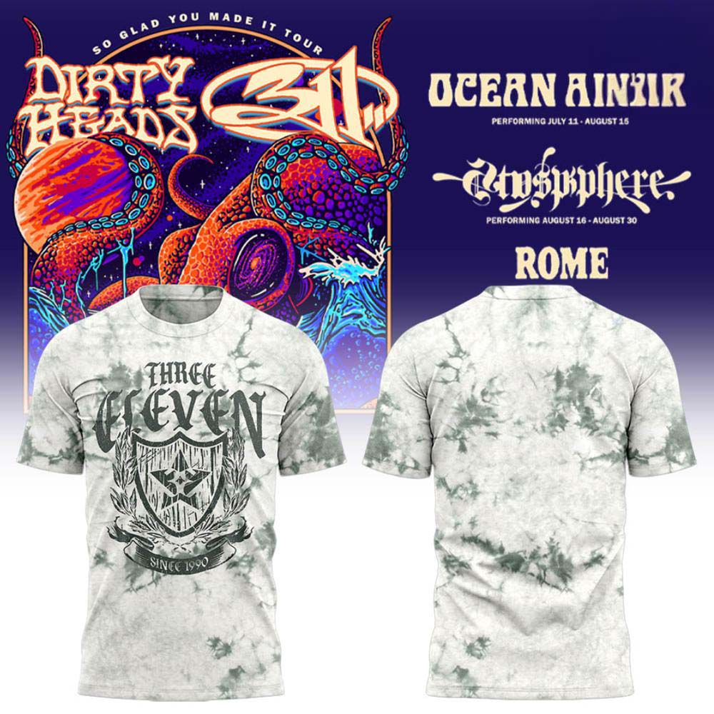 Dirty Heads x 311 So Glad You Made It Tour 2026 Gray Marble T Shirt - Best Gift for Fans