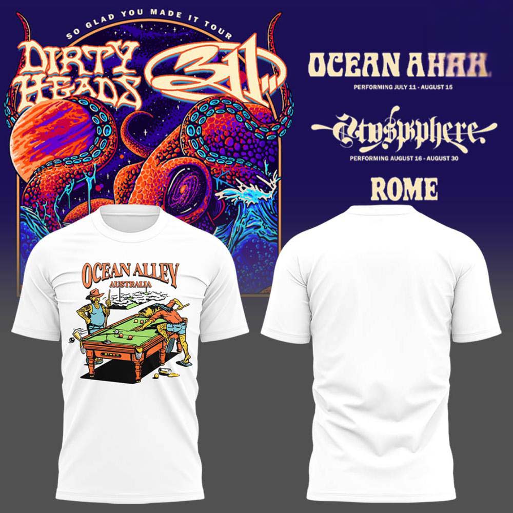 Dirty Heads x 311 So Glad You Made It Tour 2026 White Tour T Shirt - Best Gift for Fans