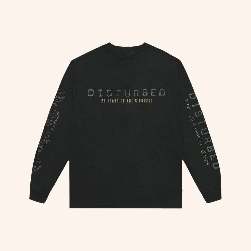 Disturbed Merch 25 Years Of The Sickness Long Sleeve Shirt Good Christmas Gifts For Men