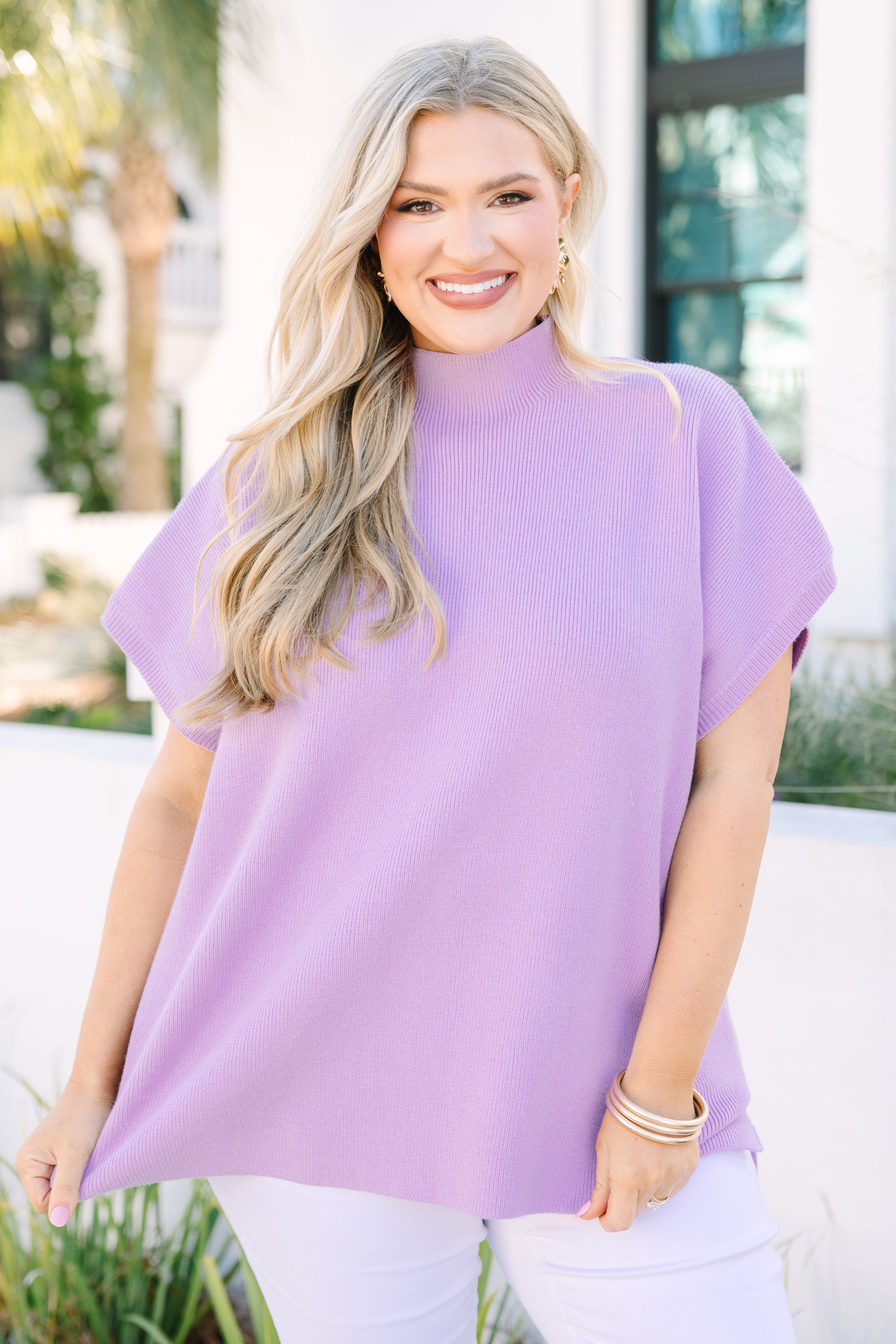 Do Anything Sweater, Purple