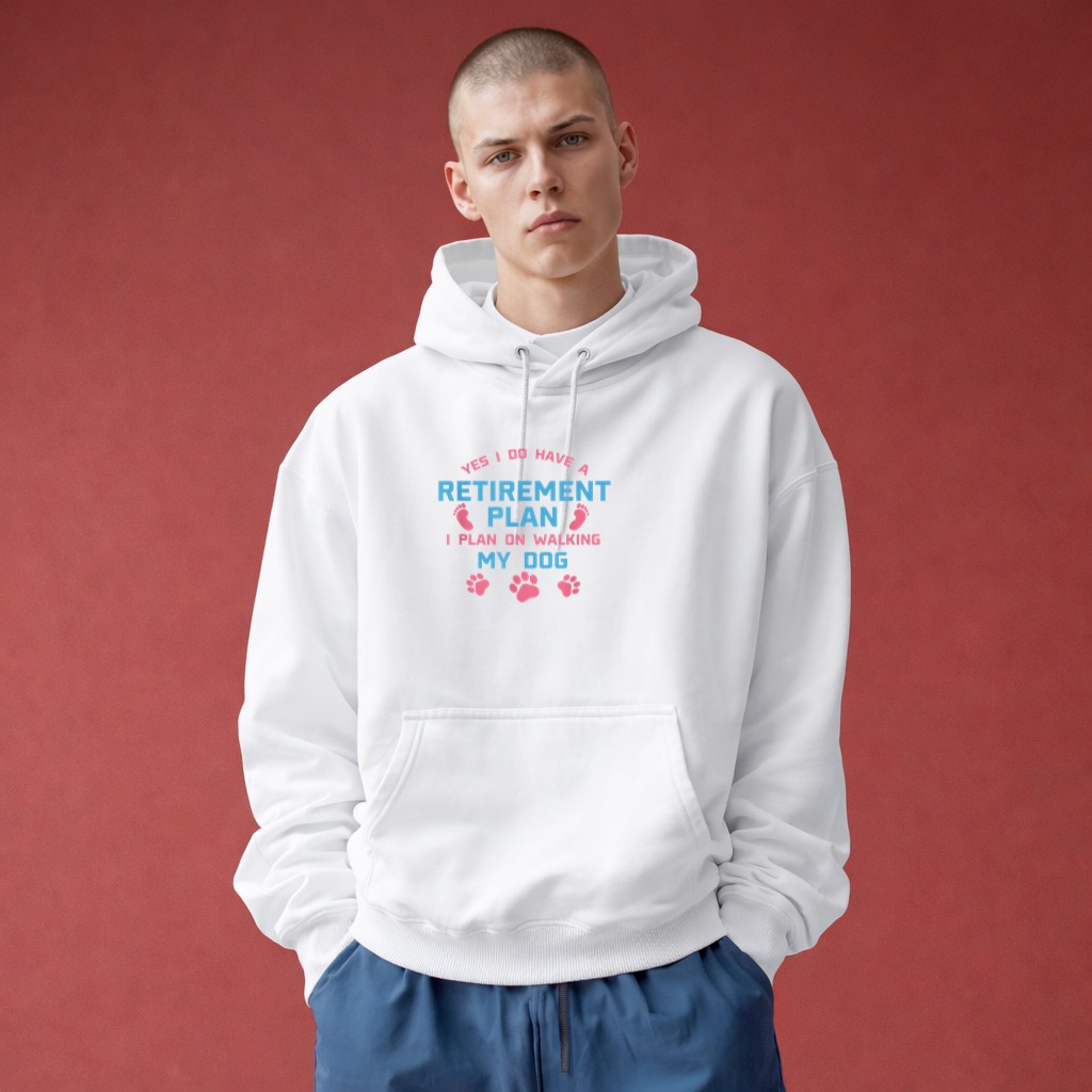 Dog Walker Gift Yes I Do Have A Retirement Plan Walking Dog Graphic Hoodie - Image 2