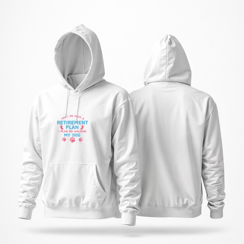 Dog Walker Gift Yes I Do Have A Retirement Plan Walking Dog Graphic Hoodie - Image 3