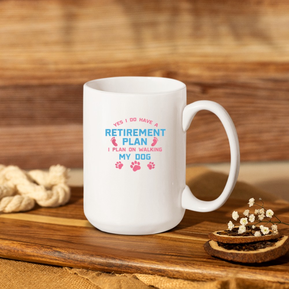 Dog Walker Gift Yes I Do Have A Retirement Plan Walking Dog Mug - Image 2