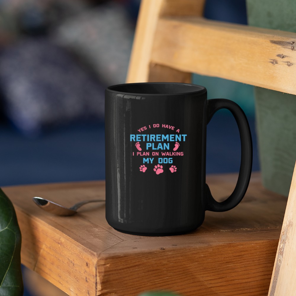 Dog Walker Gift Yes I Do Have A Retirement Plan Walking Dog Mug - Image 3