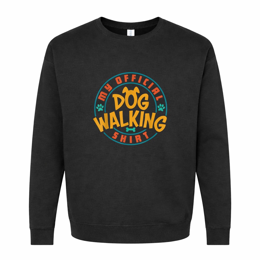 Dog Walker My Official Dog Walking Shirt Pet Lover Owner Graphic Sweatshirt